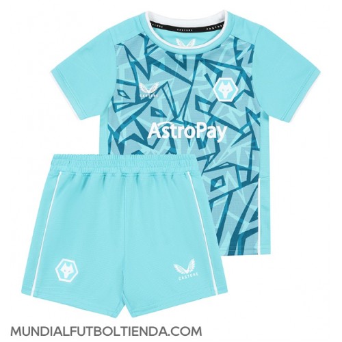 Camiseta Wolves Tercera Equipación Replica 2023-24 para niños mangas cortas (+ Pantalones cortos)